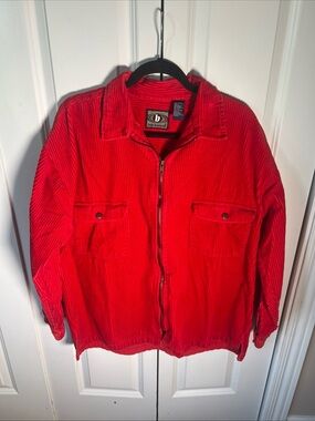Bon Homme Red Corduroy Lightweight Shirt Jacket